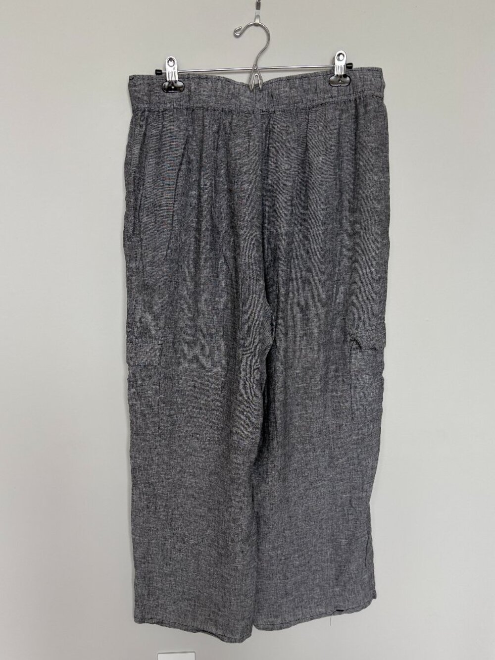 C&C California Gray Wide Leg Linen Cropped Pant XL - Picture 6 of 8